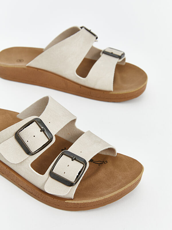 Lcw Steps Kahverengi Lcw Steps Çift Bantlı Kız Çocuk Terlik