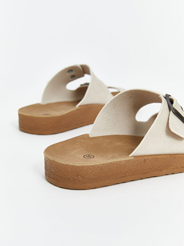 Lcw Steps Kahverengi Lcw Steps Çift Bantlı Kız Çocuk Terlik