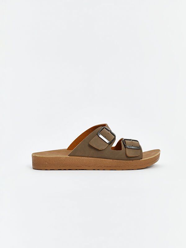 Lcw Steps Kahverengi Lcw Steps Çift Bantlı Kız Çocuk Terlik