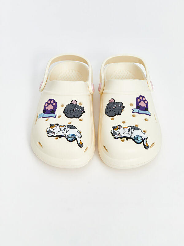 Lcw Steps Bej Lcw Steps Baskili Kız Çocuk Plaj Sandaleti