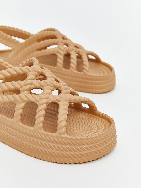 Halat Desenli Kadın Sandalet - Görsel 4