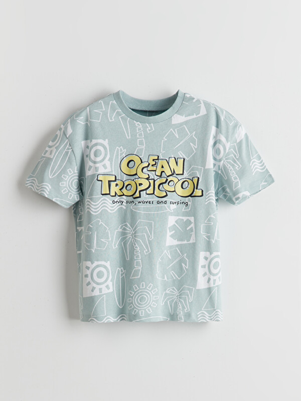 LCW Kids Crew Neck Printed Jersey Boys' T-Shirt
