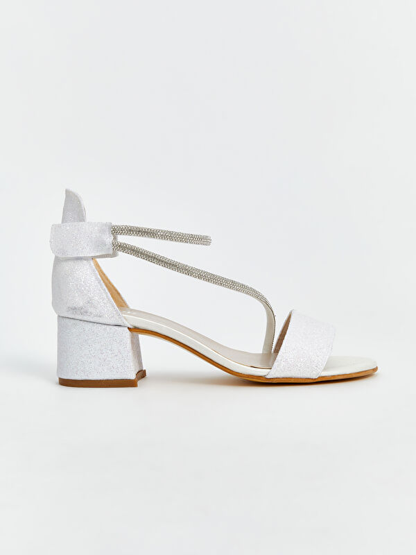 Lcw Steps Siyah Lcw Steps Deri Görünümlü Kız Çocuk Topuklu Sandalet