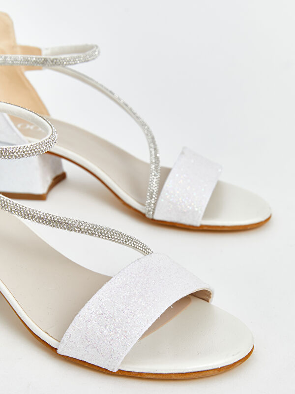 Lcw Steps Siyah Lcw Steps Deri Görünümlü Kız Çocuk Topuklu Sandalet