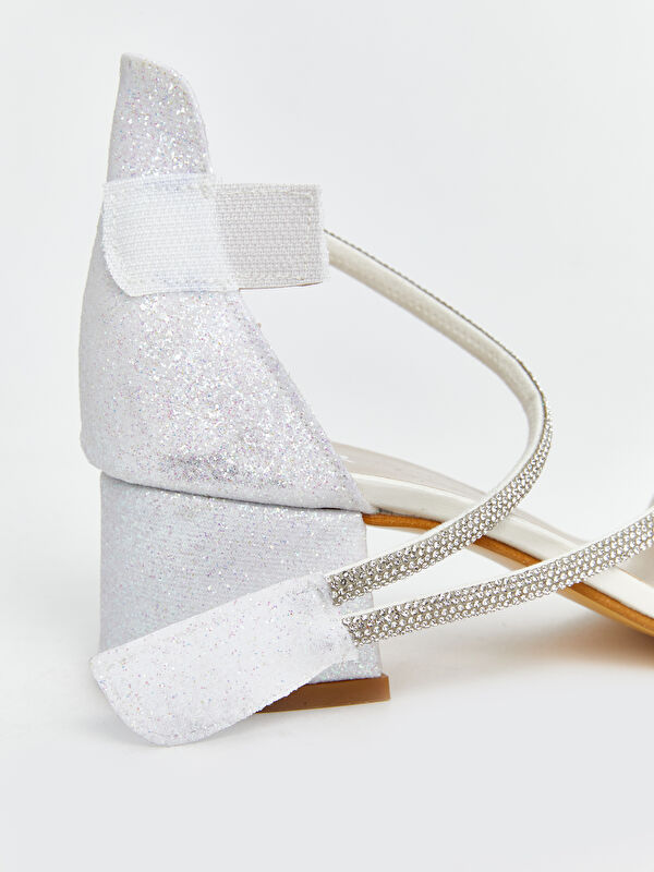 Lcw Steps Siyah Lcw Steps Deri Görünümlü Kız Çocuk Topuklu Sandalet