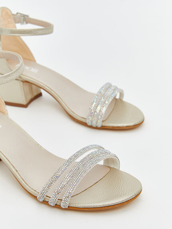 Taş Detaylı Topuklu Kız Çocuk Ayakkabı - Görsel 9