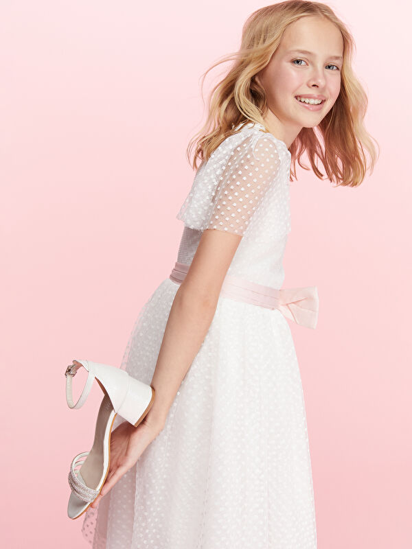 Taş Detaylı Topuklu Kız Çocuk Ayakkabı - Görsel 6