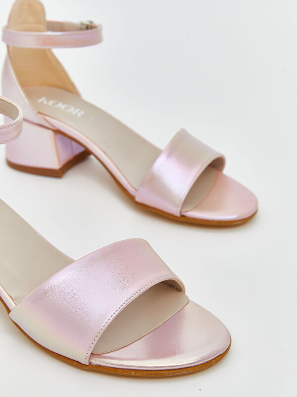 Deri Görünümlü Kız Çocuk Topuklu Ayakkabı - Görsel 6