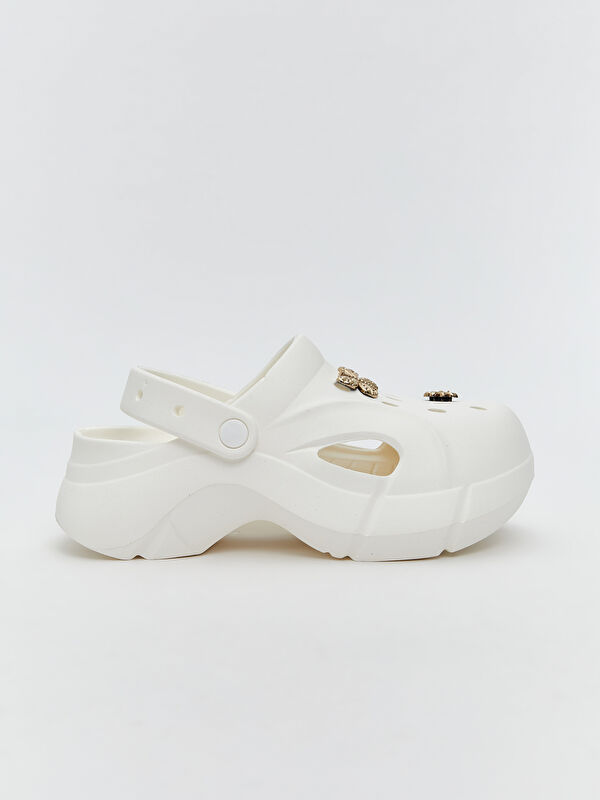 Lcw Steps Ekru Lcw Steps Baskili Kadın Plaj Sandaleti