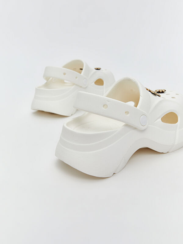 Lcw Steps Ekru Lcw Steps Baskili Kadın Plaj Sandaleti