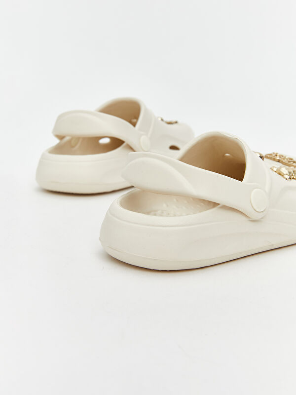 Lcw Steps Beyaz Lcw Steps Baskili Kız Çocuk Plaj Sandaleti