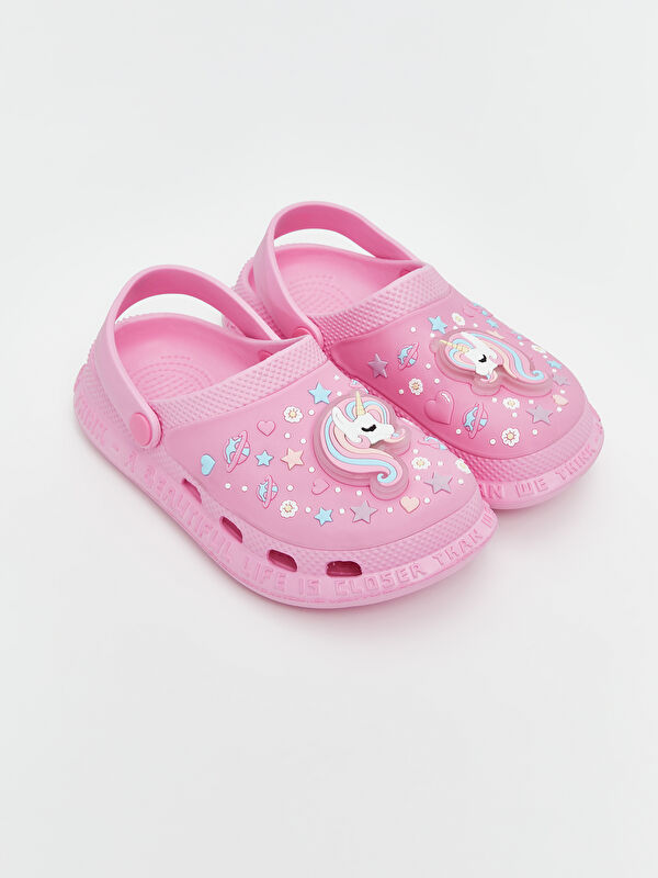 Baskılı Üstü ışıklı Kız Çocuk Plaj Sandaleti - Görsel 3