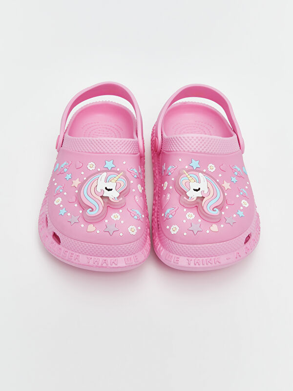 Baskılı Üstü ışıklı Kız Çocuk Plaj Sandaleti - Görsel 5