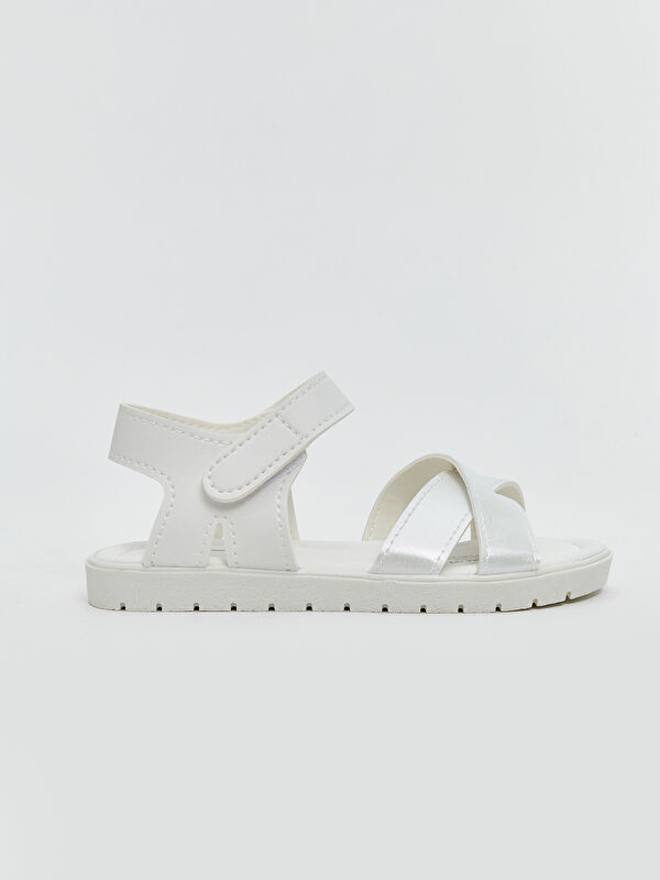 Çapraz Bantlı Kız Çocuk Sandalet - Görsel 3