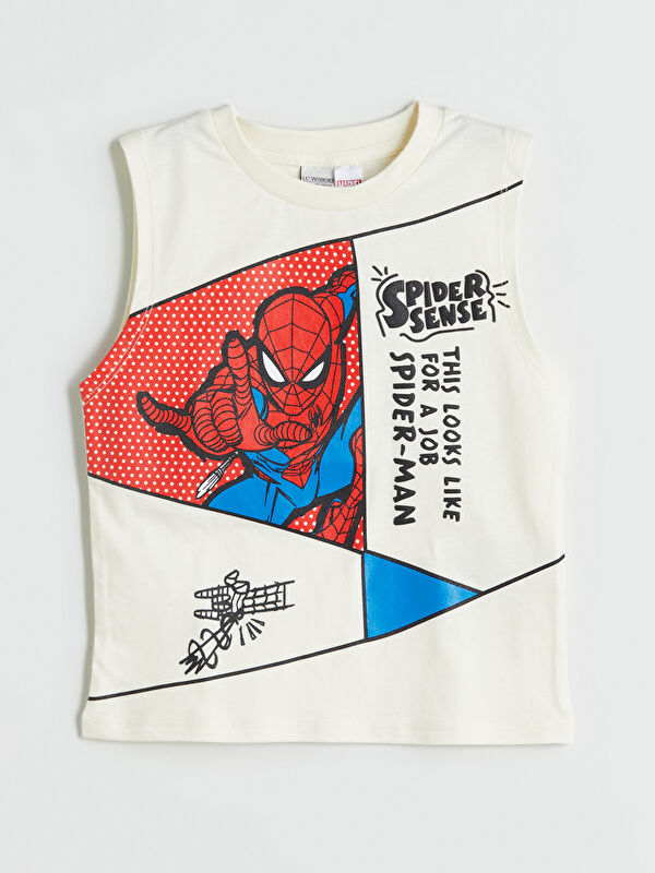LCW Kids მრგვალი საყელო Spider-Man ნაბეჭდი მაისური ბიჭებისთვის