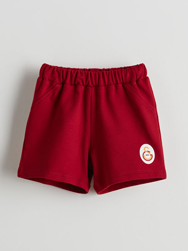 LCW baby Beli Lastikli Galatasaray Baskılı Erkek Bebek Şort