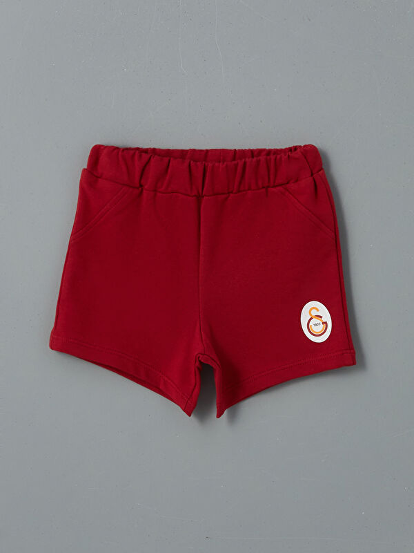 LCW baby Beli Lastikli Galatasaray Baskılı Erkek Bebek Şort