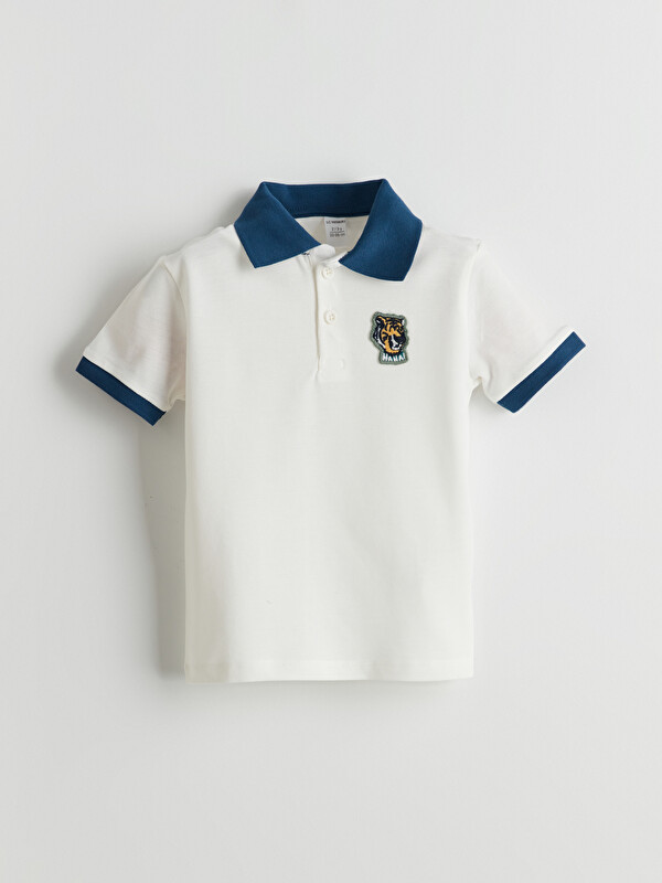LCW Kids Polo Yaka Nakışlı Erkek Çocuk Tişört
