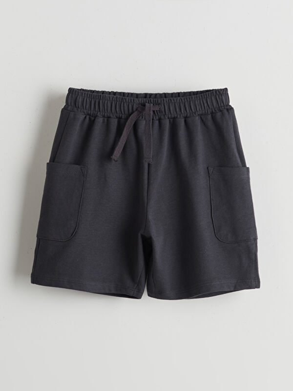 LCW Kids Basic Beli Lastikli Bağcıklı Erkek Çocuk Şort