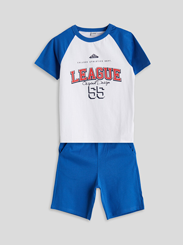 LCW Kids Bisiklet Yaka Baskılı Erkek Çocuk Tişört