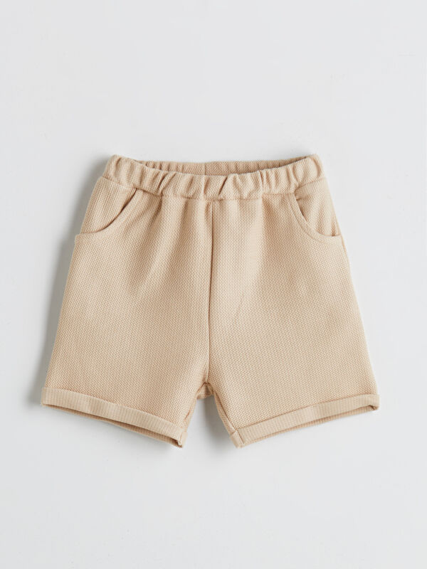 LCW baby Beli Lastikli Basic Erkek Bebek Şort