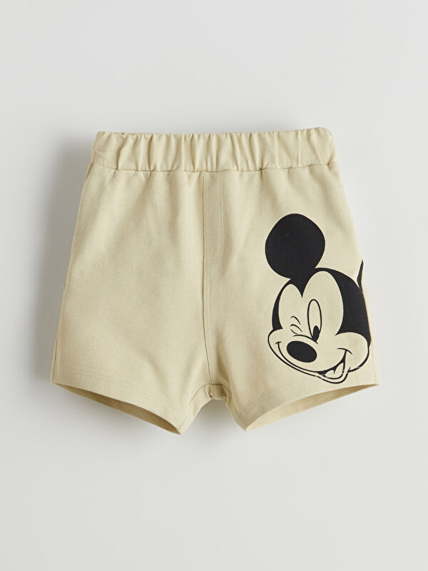 LCW baby Mickey Mouse Baskılı Erkek Bebek Şort