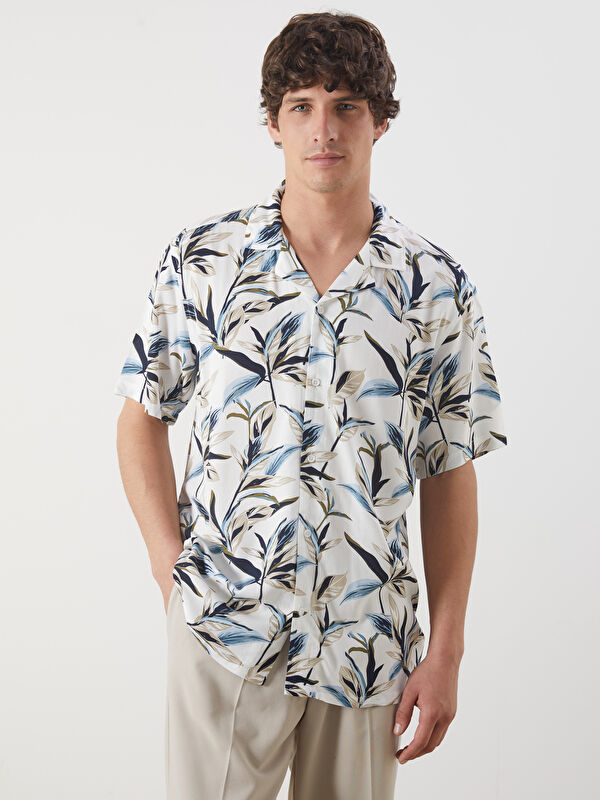LCW Vision Men's Regular Fit Patterned Viscose Shirt