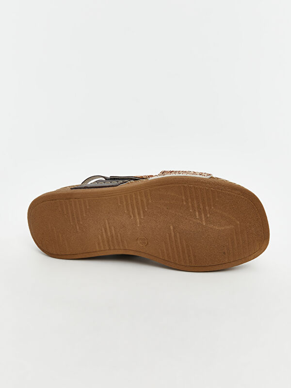 Lcw Steps Kahverengi Lcw Steps Deri Görünümlü Kadın Sandalet