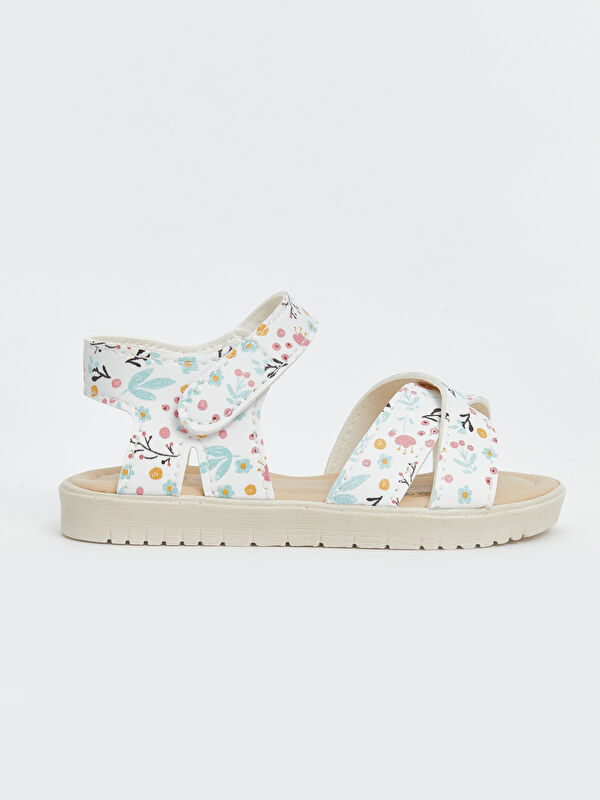 Cırt Cırtlı Çapraz Bantlı Kız Bebek Sandalet - Görsel 3