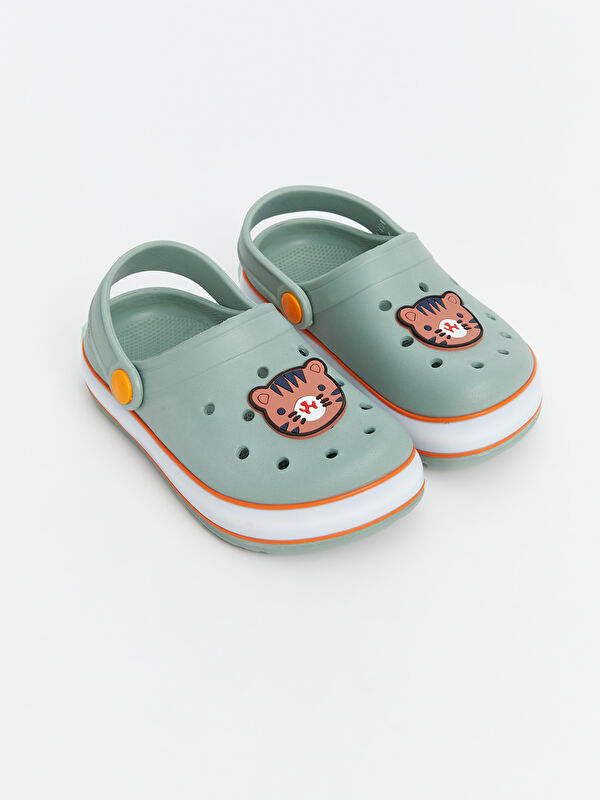 LCW STEPS Yeşil Baskılı Tabanı Işıklı Erkek Bebek Plaj Sandaleti