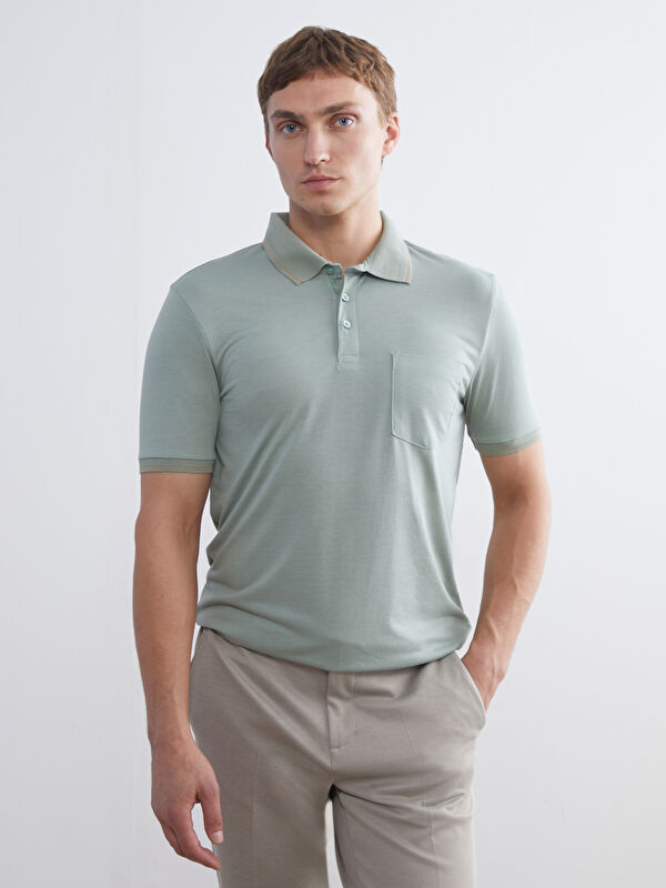 LCWAIKIKI Classic Polo Yaka Penye Erkek Tişört