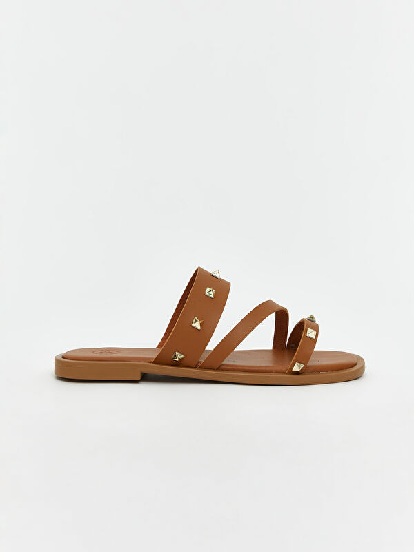 Lcw Steps Bej Lcw Steps Deri Görünümlü Kadın Terlik