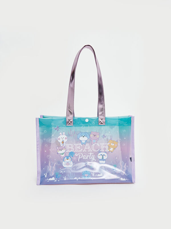 LCW ACCESSORIES Baskılı Kız Çocuk Plaj Çantası