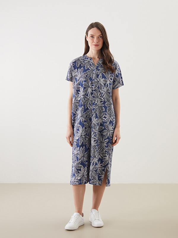 LCW Grace Robe Évasée Florale à Encolure Échancrée
