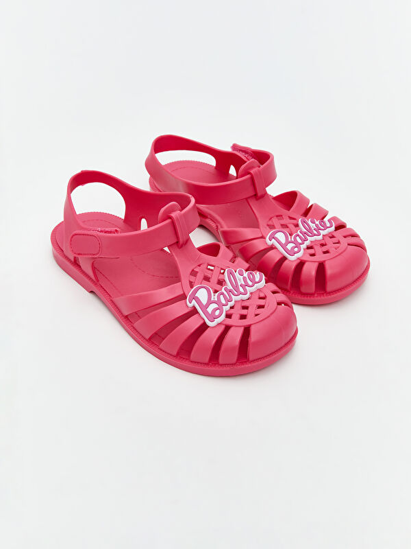 LCW STEPS Barbie Baskılı Kız Çocuk Sandalet