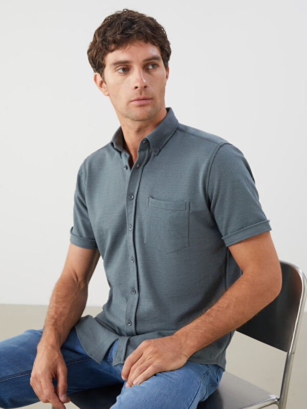 LCWAIKIKI Classic Regular Fit Kısa Kollu Erkek Gömlek