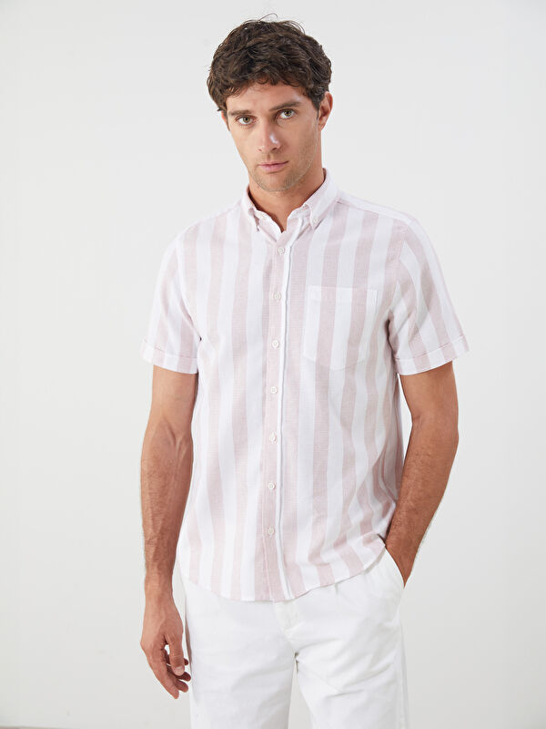 LCWAIKIKI Classic Regular Fit Armürlü Cepli Erkek Gömlek