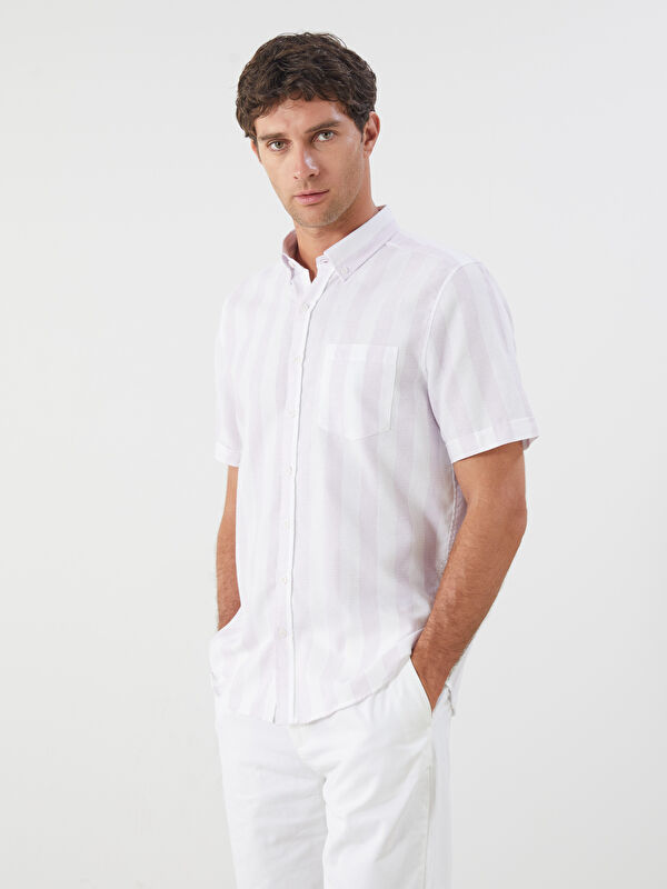 LCWAIKIKI Classic Regular Fit Armürlü Cepli Erkek Gömlek
