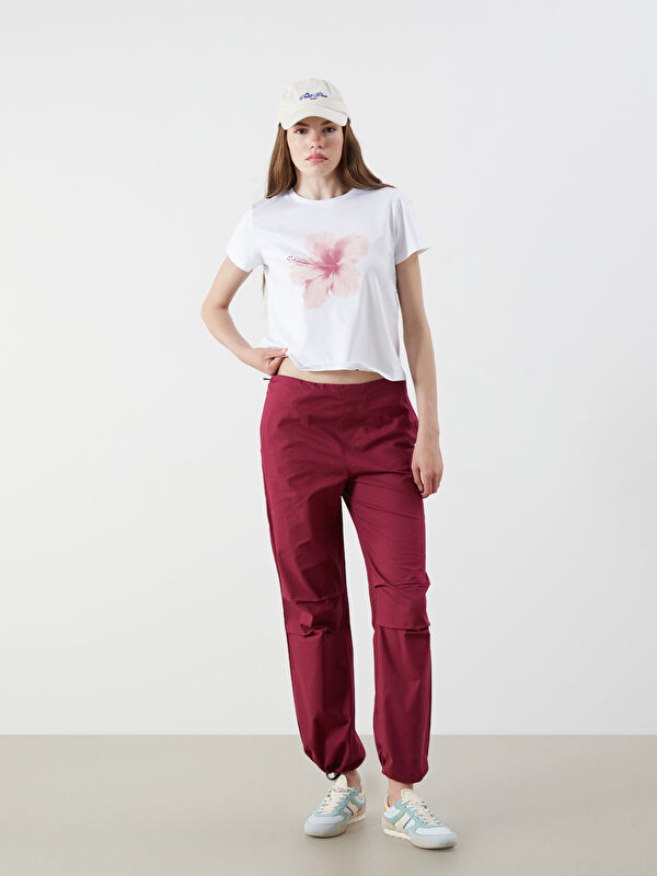 LCWAIKIKI Classic Pantalon en Popeline à Taille Élastiquée pour Femmes