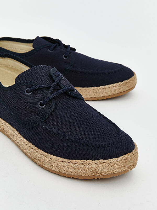 Bağcıklı Hasır Tabanlı Erkek Klasik Ayakkabı - Görsel 4