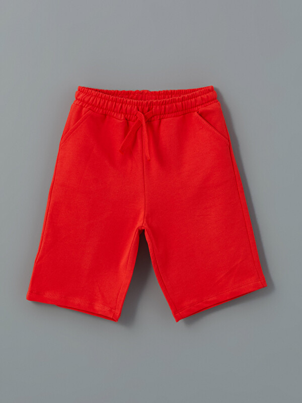 LCW Kids Beli Lastikli Cepli Basic Erkek Çocuk Şort
