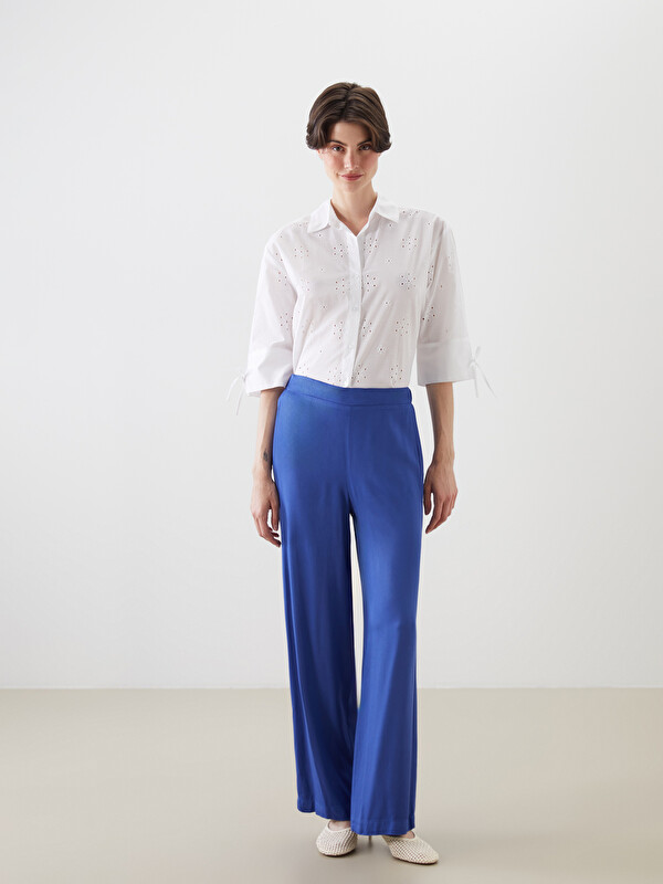 LCWAIKIKI Classic Elastic Waist Wide Leg Women's Trousers