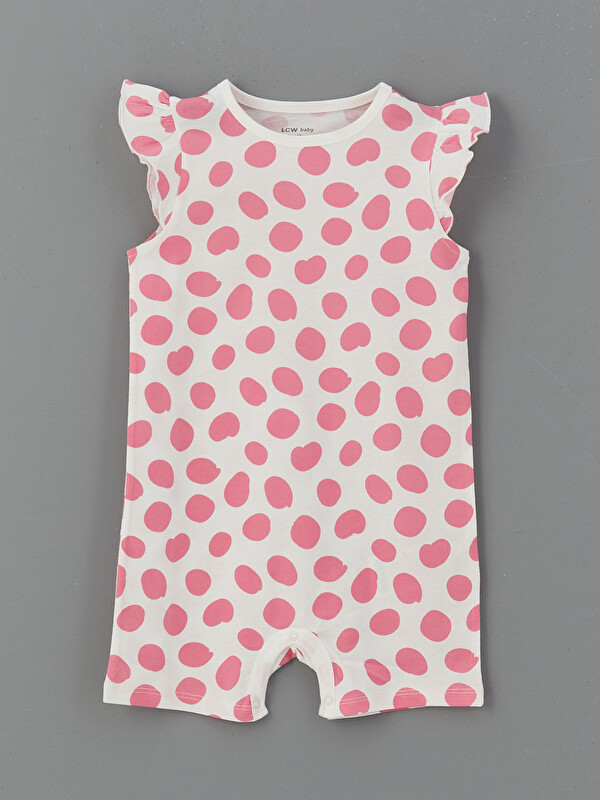 LCW baby Bisiklet Yaka Kız Bebek Penye Tulum