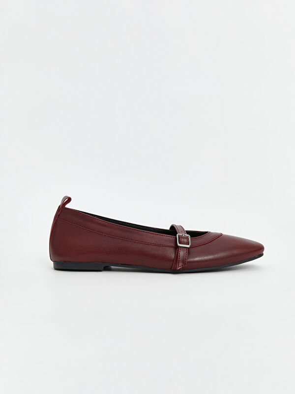 Lcw Steps Bej Lcw Steps Deri Görünümlü Kadın Babet Ayakkabı