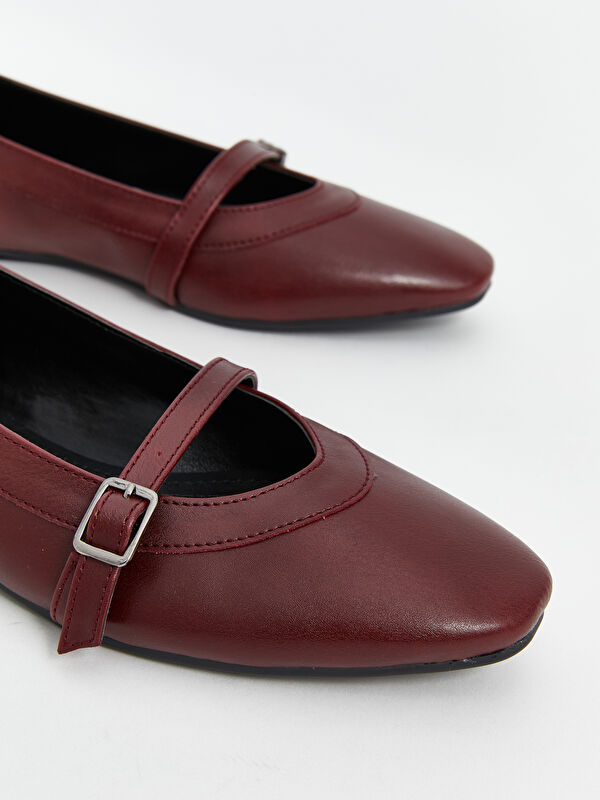 Lcw Steps Bej Lcw Steps Deri Görünümlü Kadın Babet Ayakkabı