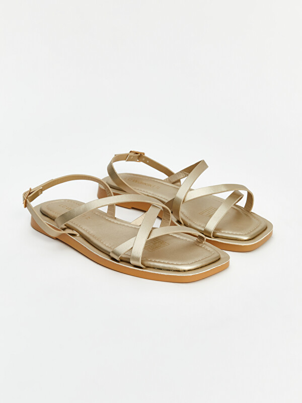 LCW STEPS Faux Leather Women's Sandals