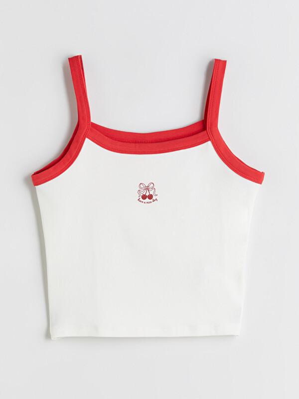 LCW Kids Square Neck Girl's Crop Tank Top