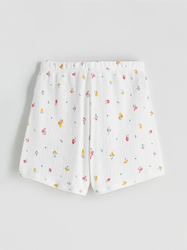 LCW Kids Çiçek Baskılı Kız Çocuk Şort Pijama Altı