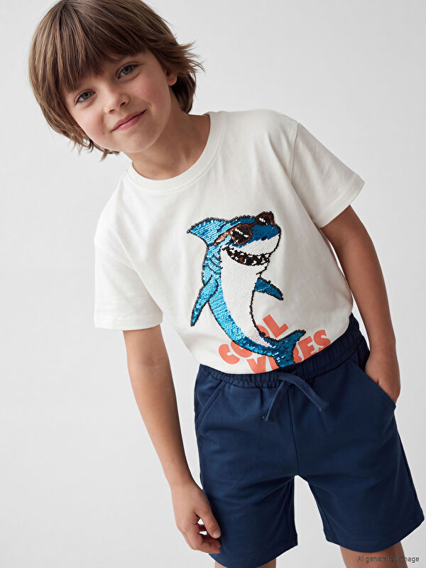 LCW Kids Baskılı Erkek Çocuk Tişört ve Şort 2'li