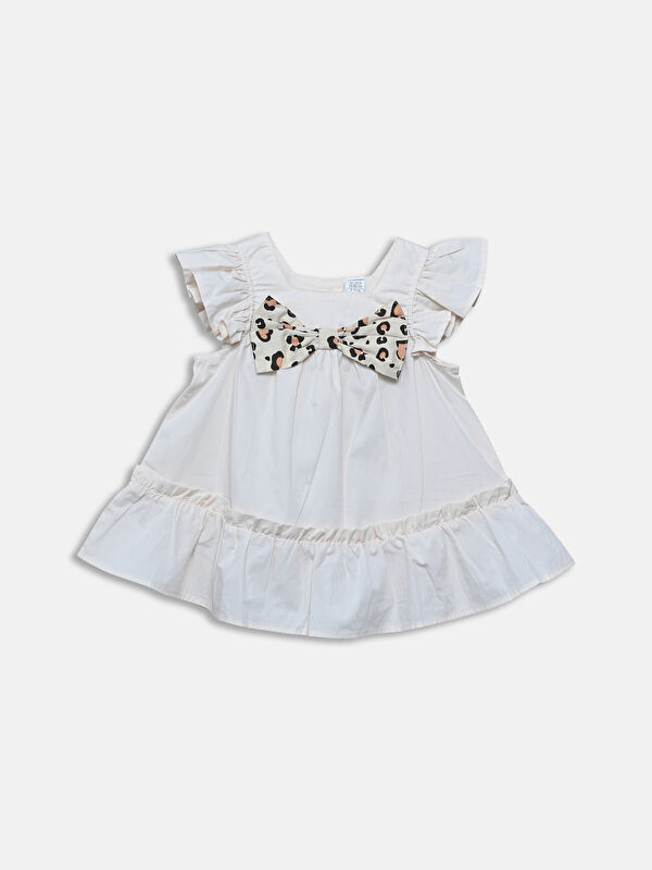 LCW Kids Square Collar Girls' Linen Dress